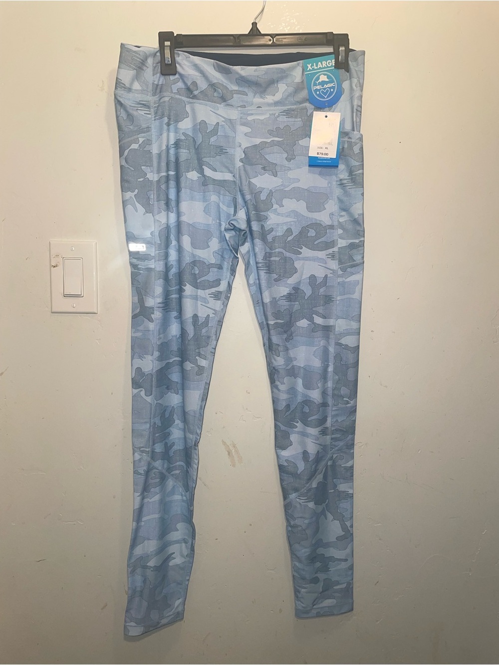 Pelagic Light Blue Camo Leggings‎